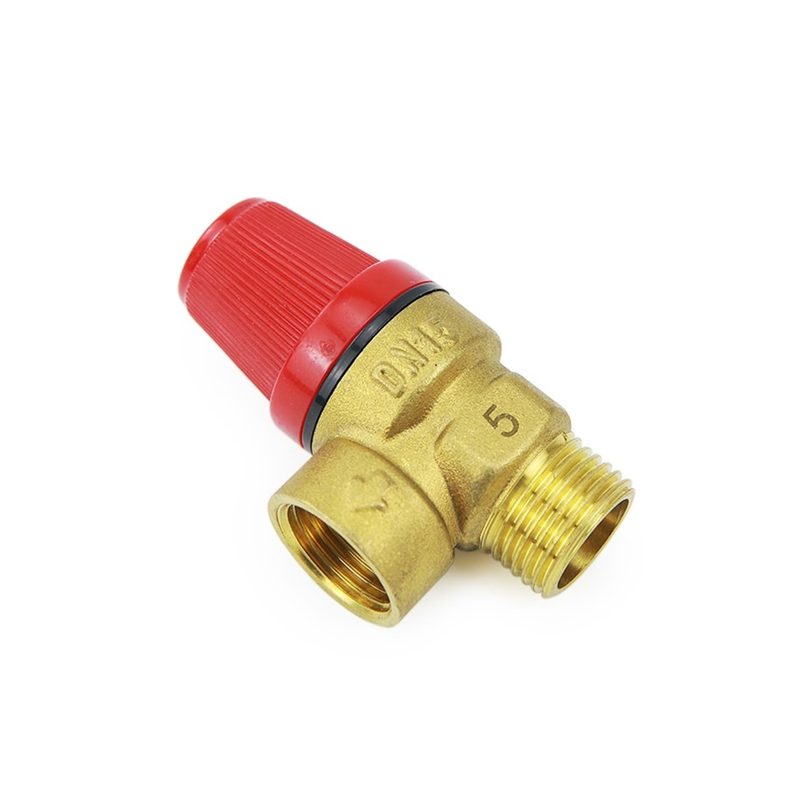 Mosiężny zawór bezpieczeństwa z gwintem męskim/żeńskim 1/2" 3/5/6/8 bar do słonecznego podgrzewacza wody kotła gazowego (kolor: 1/2" męski 2 szt., rozmiar: 8 barów)