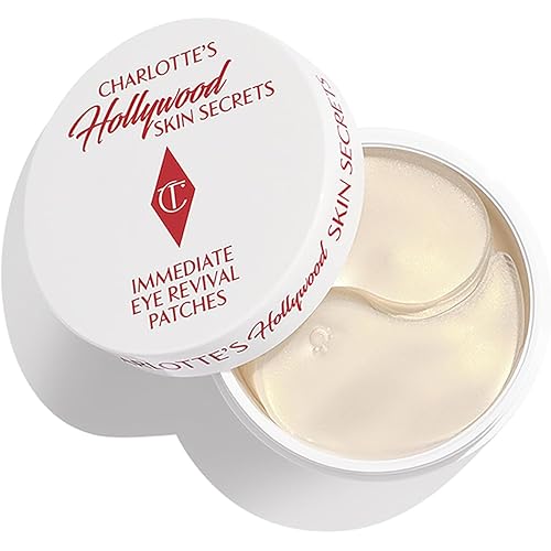 Charlotte Tilbury Hollywood Skin Secrets Under Eye Patches - Radiance-Boosting Eye Patches for Puffy Eyes and Dark Circles - Infused with a Non-Slip & Non-Drip Cooling Hydrogel Cushion