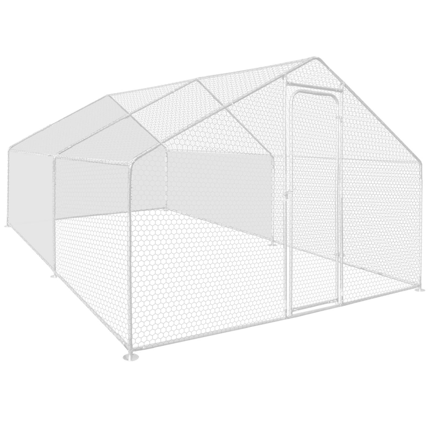 Lona impermeable blanca 150 GR para corrales de gallineros 1 trasera 2 lados