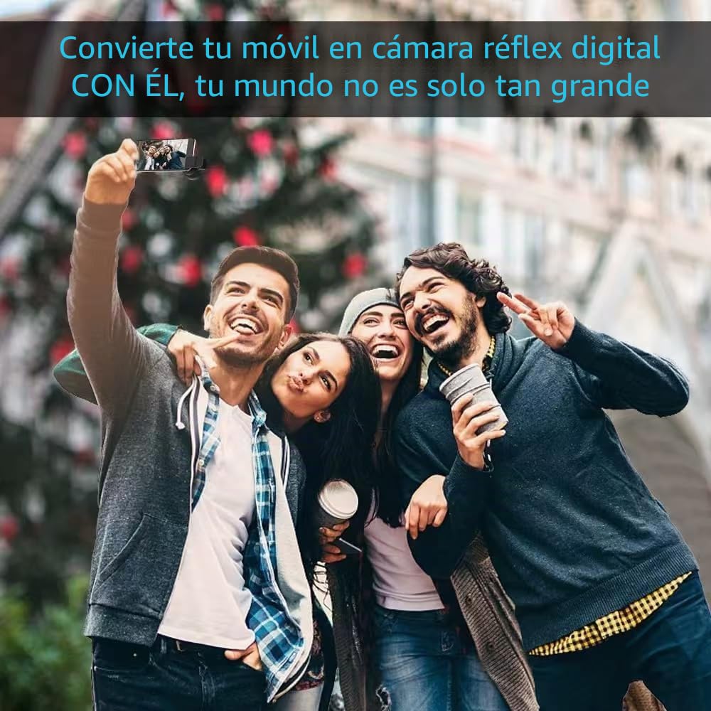 Lente de cámara de teléfono, Objetivo para movil 2 en 1, Macro 12,5X para movil, Objetivo Gran Angular de 0,45x para iPhone Samsung y la mayoría de Smartphones
