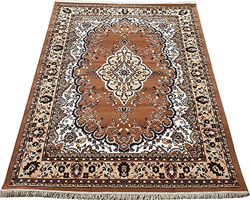 Image of Soft Washable Beautiful Acrylic Rugs for Home Decor Living Room 5x7 feet (150 x 200 CM) Gold