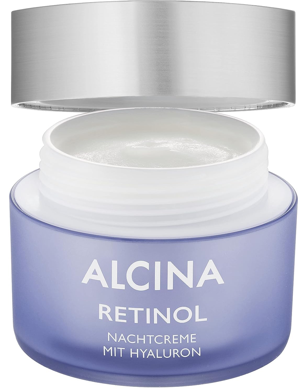 ALCINA Krem na noc z retinolem – 1 x 50 ml – intensywny, pielęgnujący krem do twarzy dla gładszej i jędrniejszej skóry – wspomaga regenerację komórek podczas snu – z kwasem hialuronowym i masłem shea