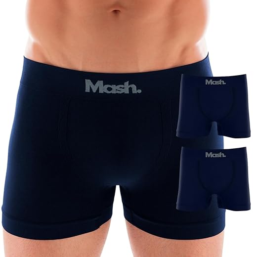 Kit 2 Cuecas Boxer Mash Poliamida Toque Gelado Sem Costura Box Adulto Masculina