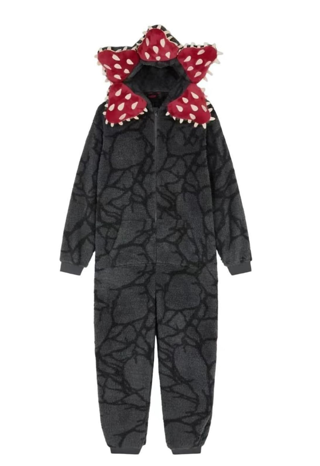 KSPAPITOHAL Demogorgon Onesie Adult One-Piece Costume Pajamas for Women and Men, Grey, 5 Years
