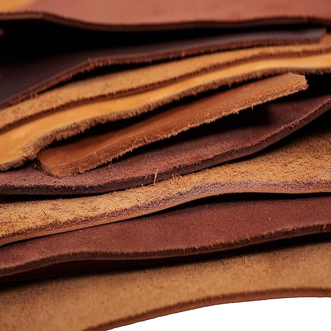 Top Grain Leather Scrap Pieces Premium Cowhide Leather Remnants for Leather Craft Wallets Bags DIY Projects Mixed Shapes and Colors (1, Kilograms)-image-40