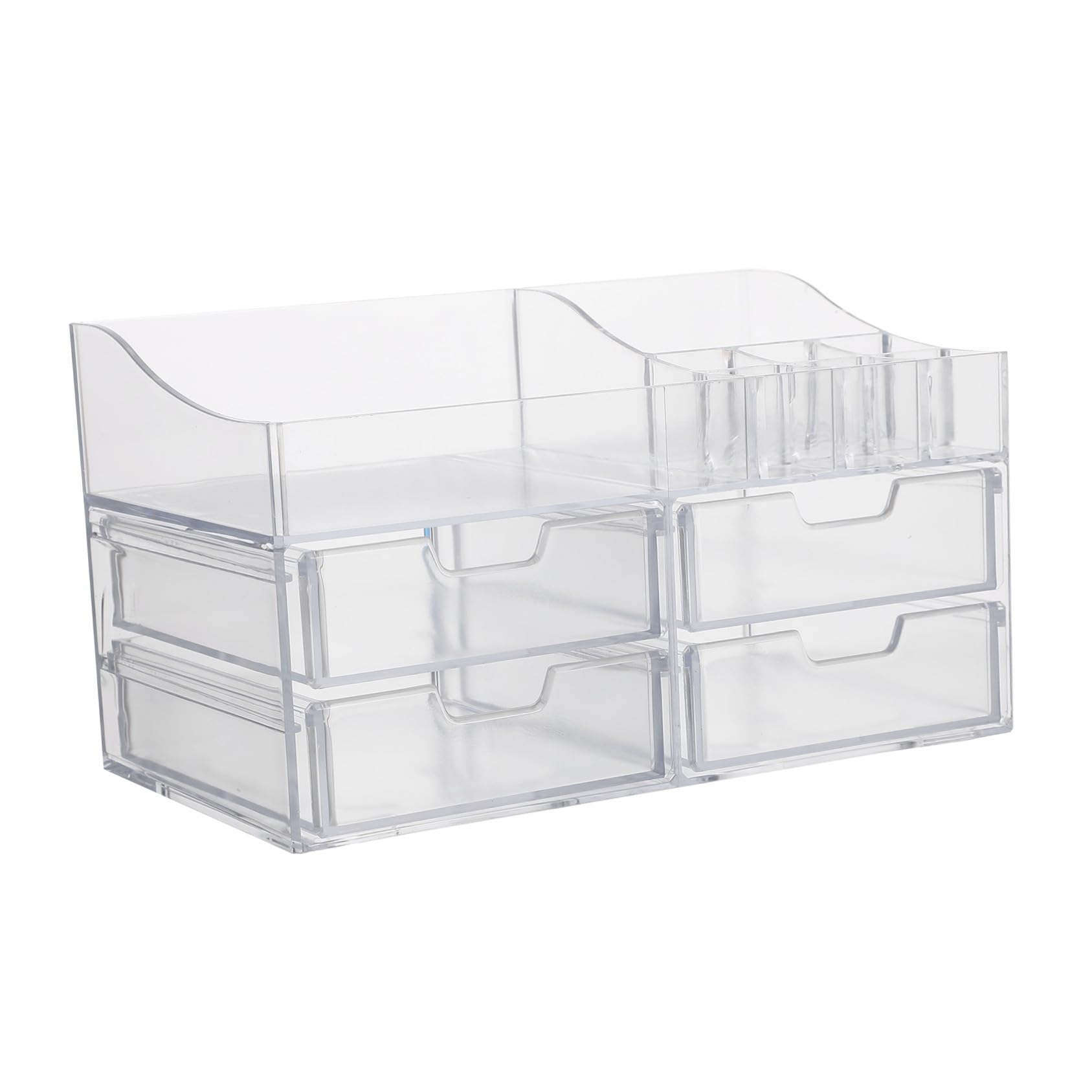 HOMSFOU 1pezzi Contenitore Portaoggetti in Acrilico Porta Cosmetici Cassetto Contenitore da Scrivania Scomparti Multipli Organizzatore per Trucchi e Cosmetici