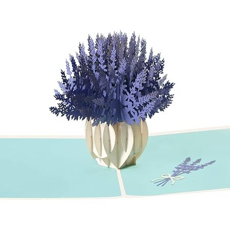 Amazon Com Hipop Lavender 3d Pop Up Cards Flower Greeting Card Happy Birthday Card Happy Birthday Wishes Flowers Christmas Card Mothers Day Card Birthday Card For Grandma Anniversary Cards Get Well Card