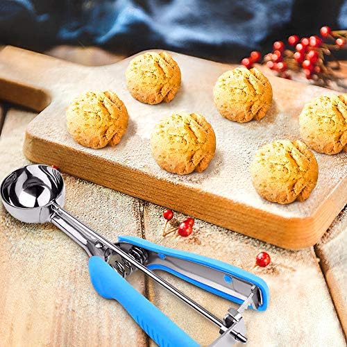 Tarnel Ice Cream Scoop Set 304 Stainless Steel for Ice Cream Melon Meatballs Cake Dough Cookies Biscuit Dough Rice 3 Sizes Ice Cream Scoop