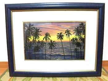 絵画　デイビッド・ガエーゴス　ヒロベイガーデン　シルクスクリーン　海 Amazon.co.jp: デイビッドガエーゴス ヒロベイガーデン シルク