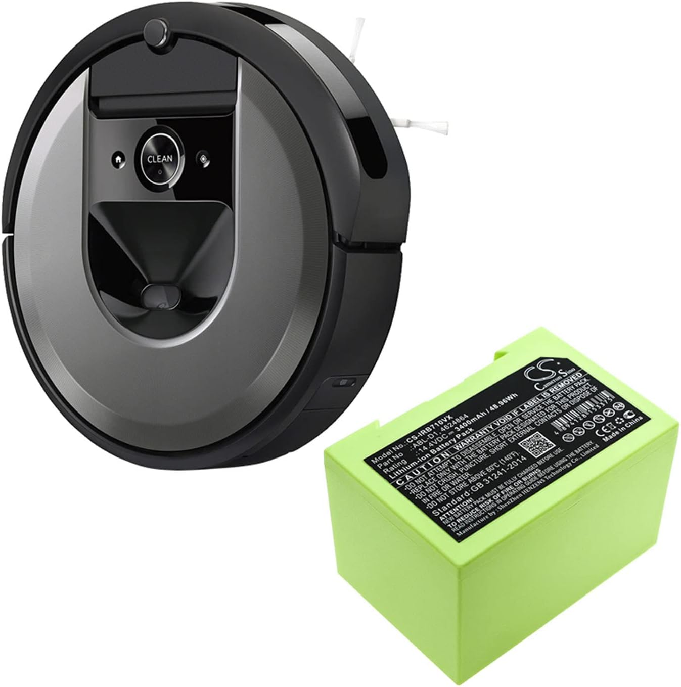 Cameron Sino Battery for iRobot 7150, Roomba i4, Roomba i7, Roomba i7+, Roomba i7550, Roomba i755020, Roomba i7558, Roomba i8 3400mAh