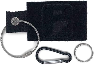 Pull Patch Tag for Morale Patches | Use as Keychain, Luggage Tag, on Tactical/Golf Bags, Backpacks, and More | Patent Pending | Wire Fastener, Nylon Strap, Eyelet, Free American Flag Patch (Vertical)