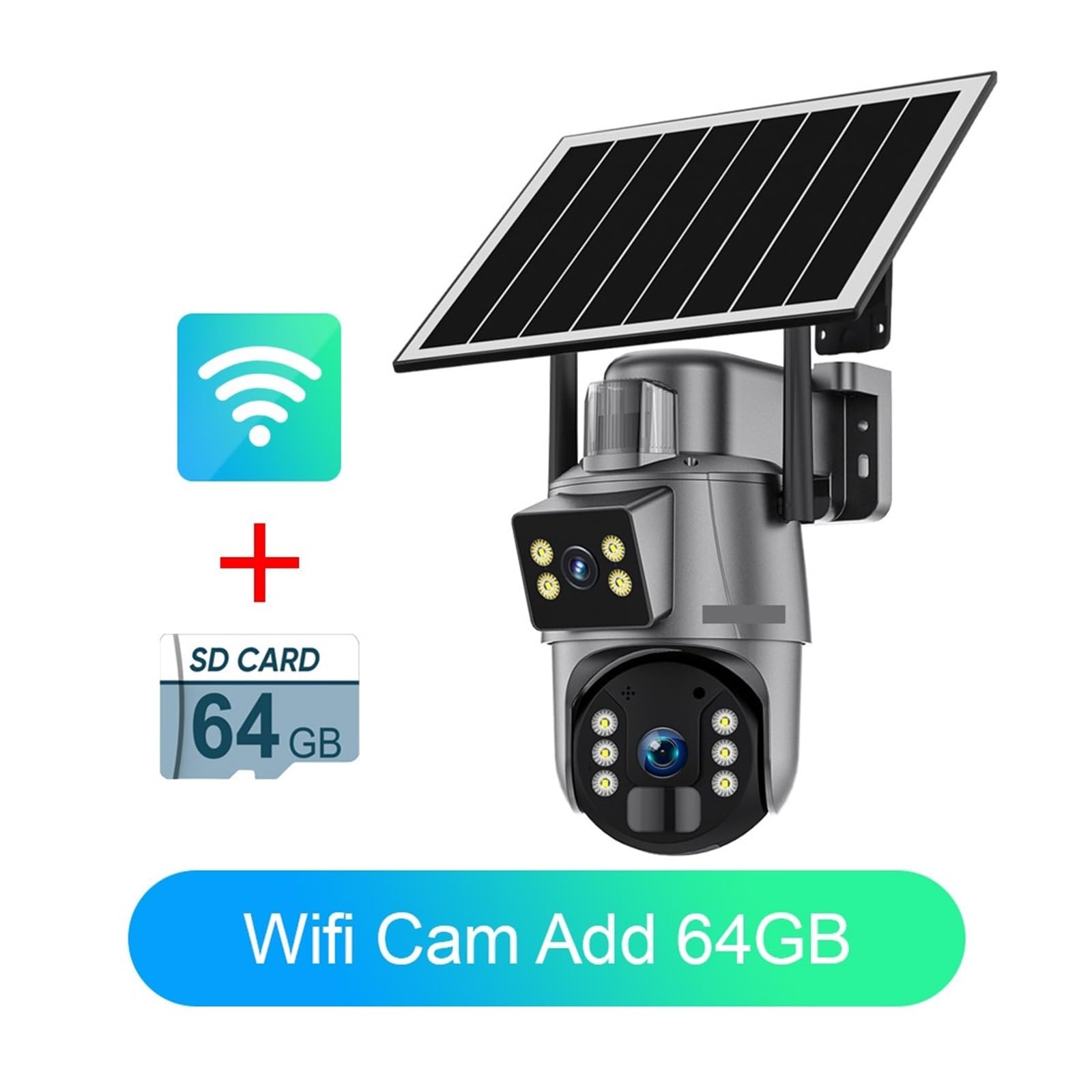 Caméra Solaire Double écran 8MP 4K