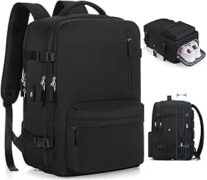 Bagsure Large Travel Backpack for Women Men, 45L Expandable Carry On Backpack, 17 Inch Laptop Backpack Waterproof College Business, Flight Approved