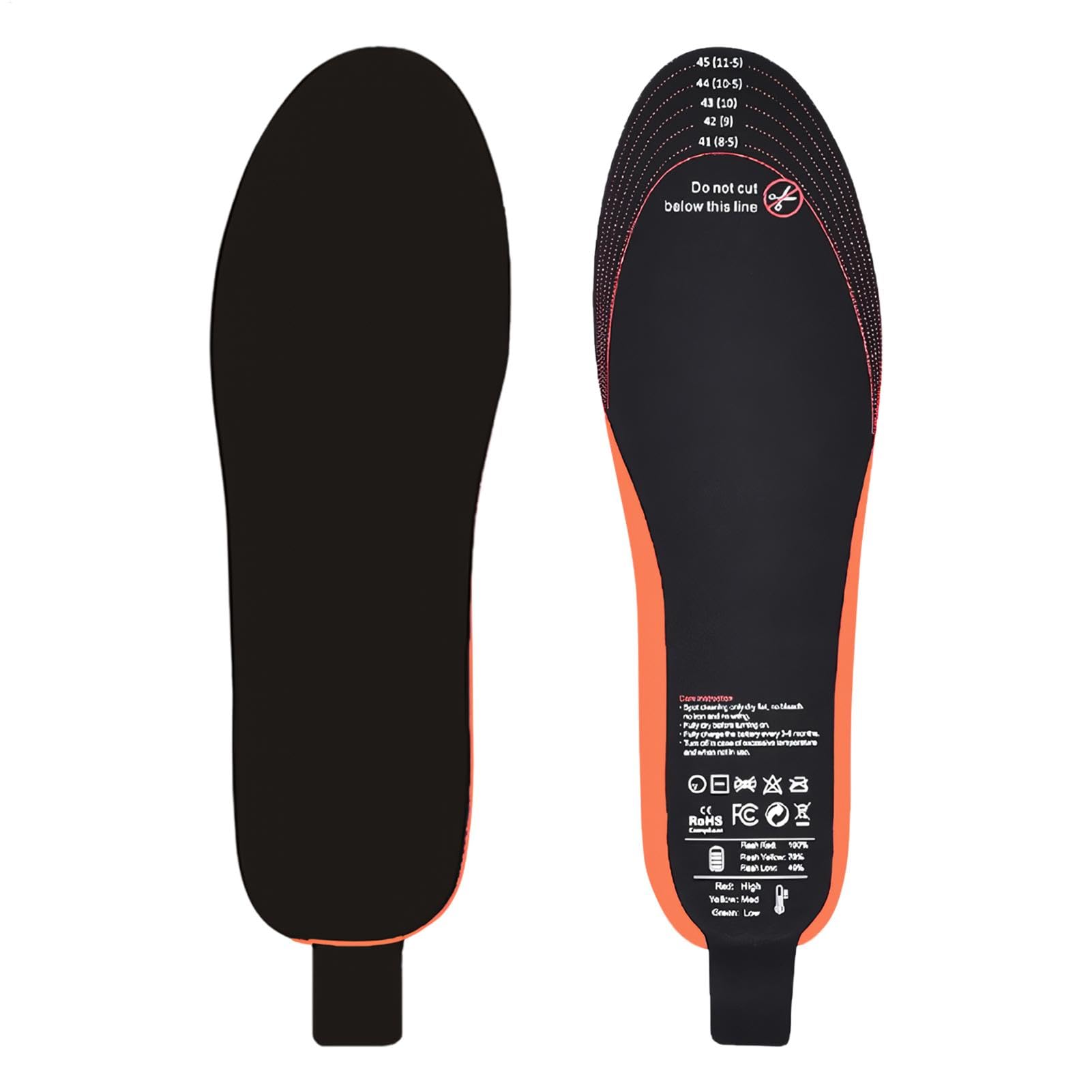 Plantillas Recargables USB, Plantillas Calefactables | 1 par de Plantillas | térmicas Recargables por USB para Invierno, Calentadores de pies para climas fríos, a Medida