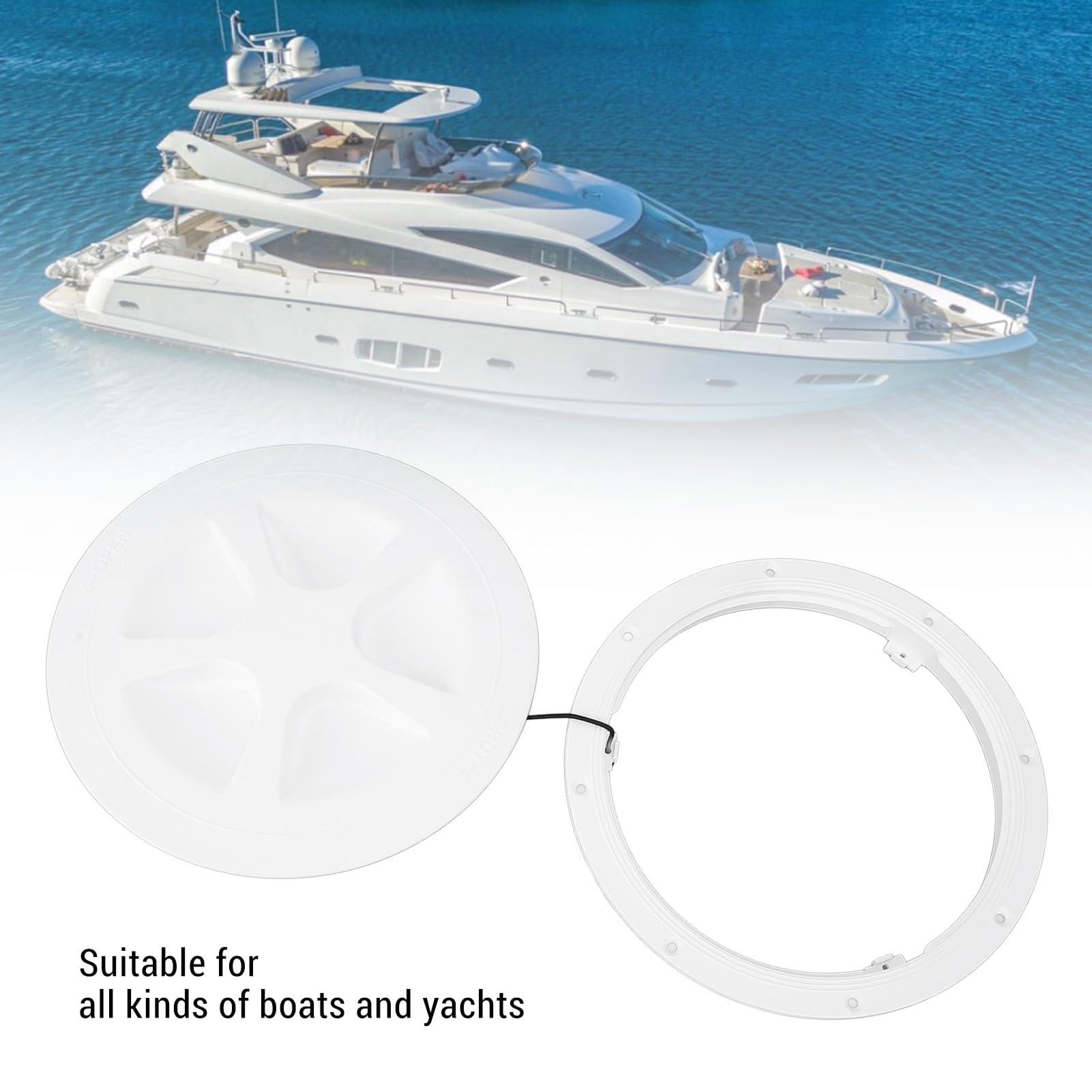 Trappe De Bateau Fockety 23 Cm – Nylon Antidérapant, Couvercle Amovible, Poignées Rotatives, Pour Kayak Et Yacht