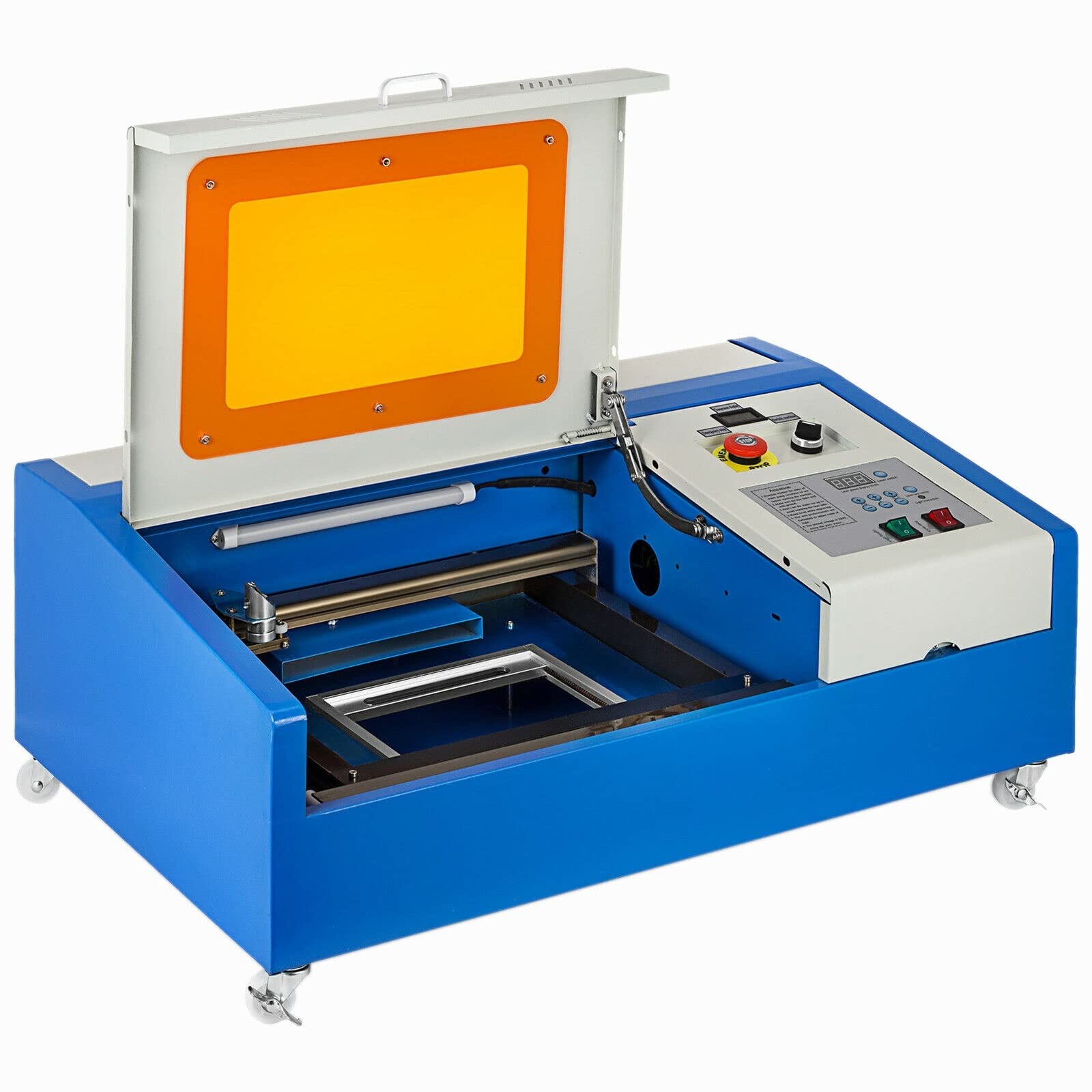 Máquina cortadora de grabado CO2, grabadora K40, puerto USB de 300x200mm y pantalla Digital con 4 ruedas Para uso doméstico diario