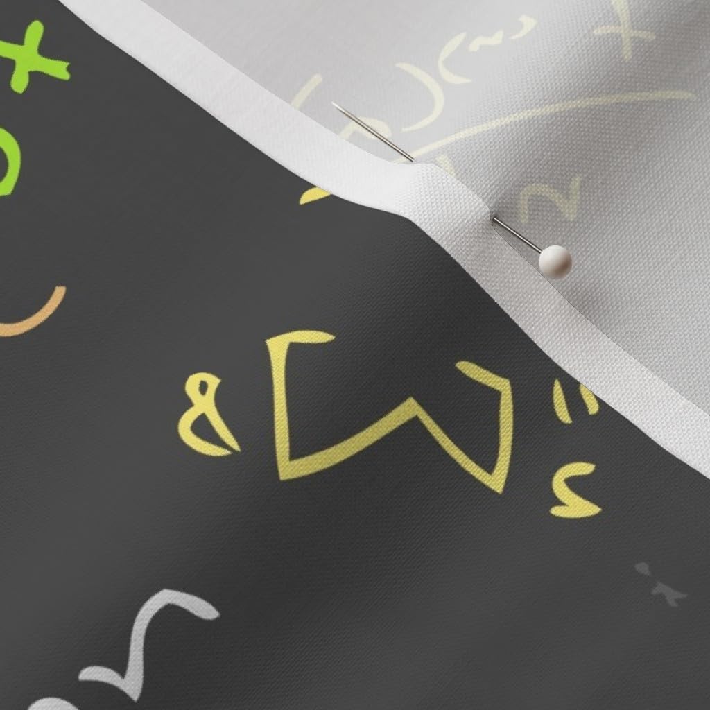 Spoonflower Fabric - Large Scale Math Nerd Geek Chalkboard Jumbo Roostery Printed on Petal Signature Cotton Fabric by The Yard - Sewing Quilting Apparel Crafts Decor