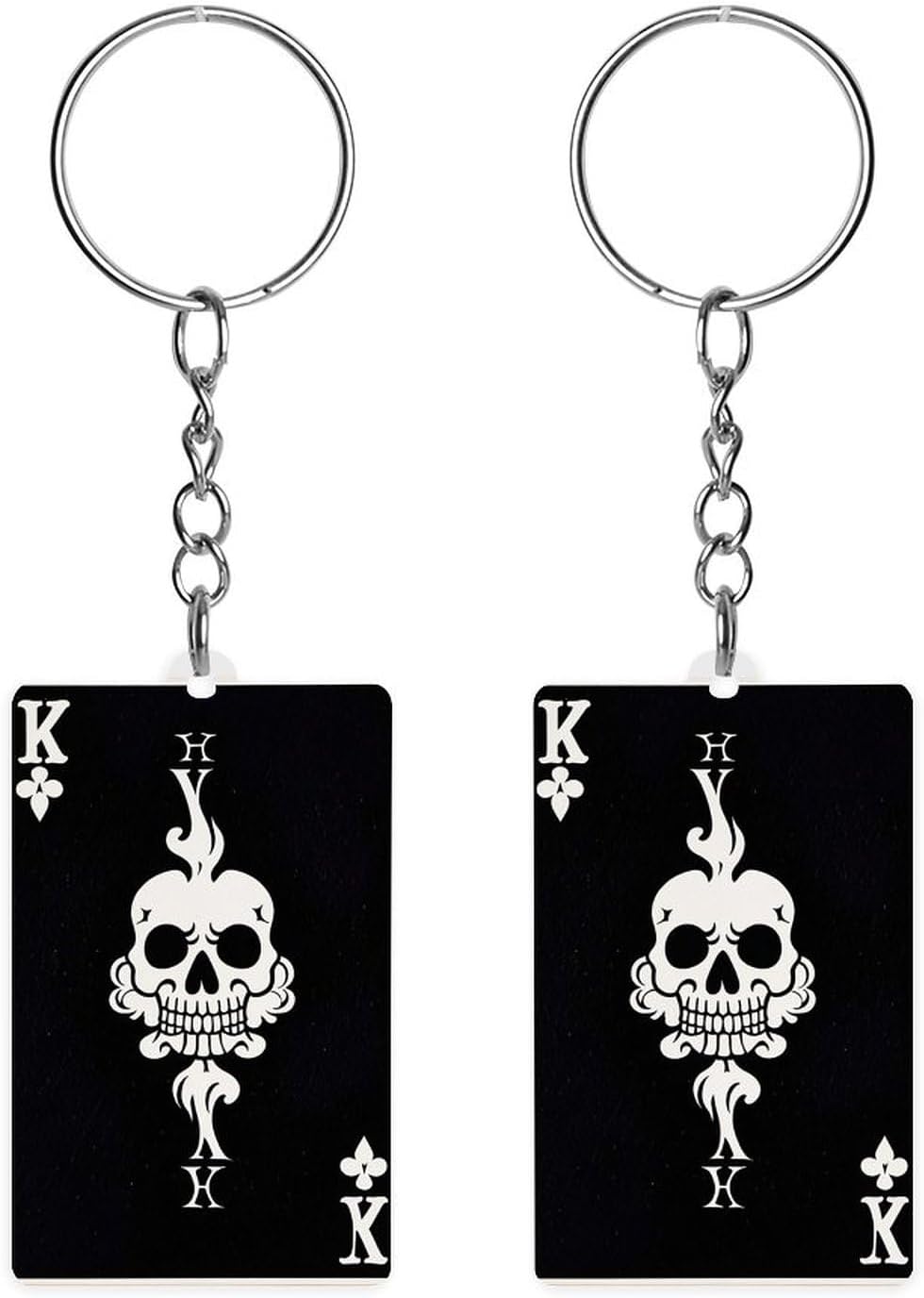 Cute Skeleton Poster Art Printed Acrylic Key Chains, Key Chains for Car Keys Bag Chain Acrylic Decorations Gift Key Chains for Men And Women