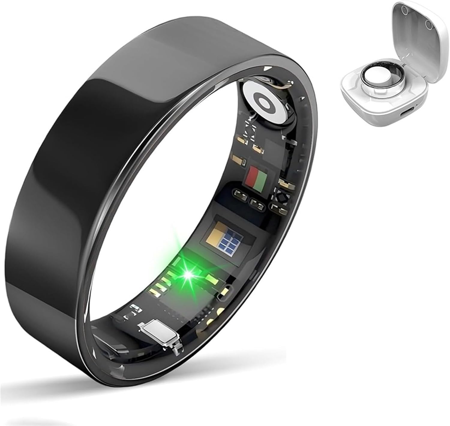 Smart Fitness Tracker Ring -Pedometer, Heart Rate Monitoring