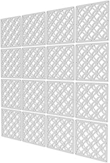 Paraventi Camera da Letto 16 Pezzi - 117.5x117.5cm - Bianca Separè per Interni Forma Geometrica Divisorio Interno per Bagno Camera Da Letto