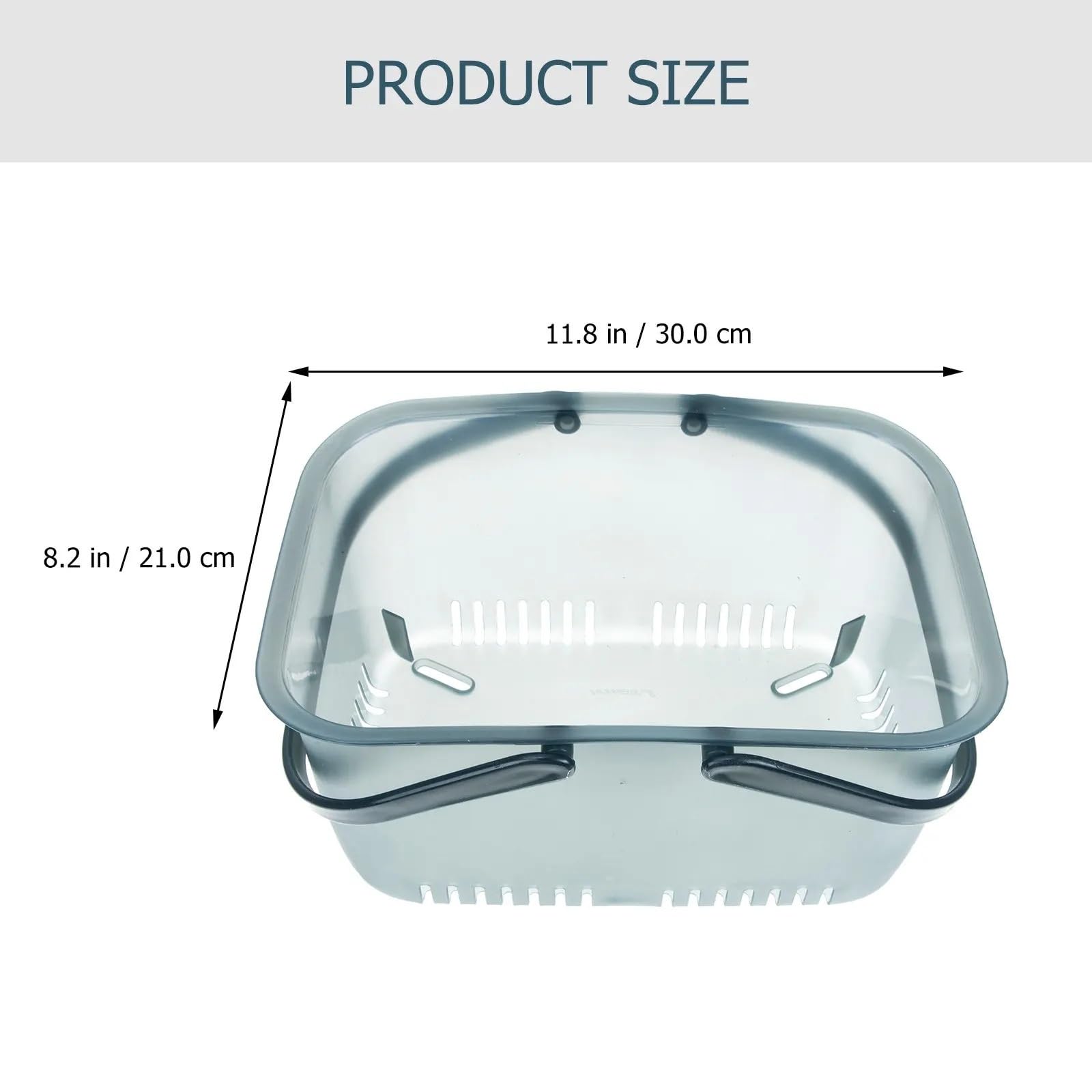 Cesta de ducha portátil con asa, cesta almacenamiento grande for baño, contenedor plástico multifuncional for artículos tocador for el hogar, 2 uds Para Ducha