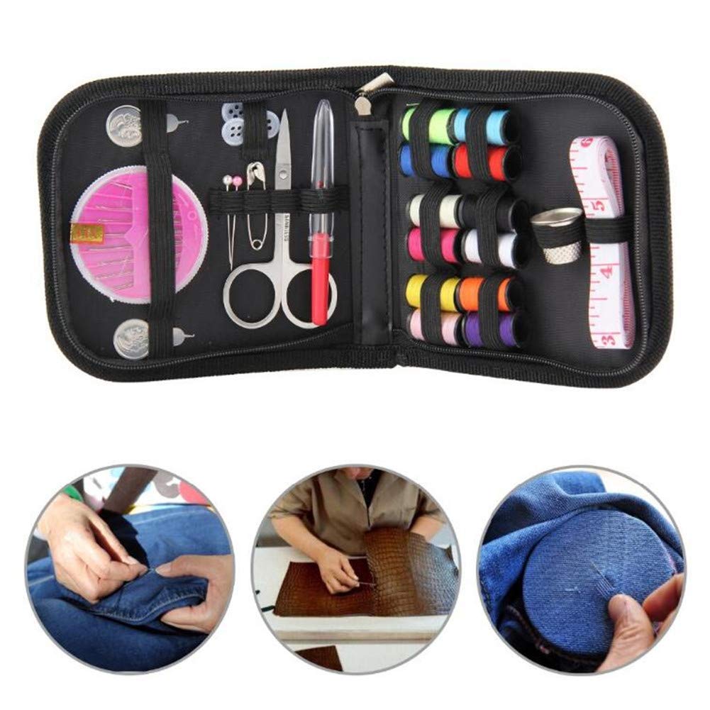Venus Valink Couture Kits, Broderie Soie Fil Bobines Mesure Enfileur Déà Coudre Aiguille Set Avec/Sac De Rangement, Main Points Tricotage Matelassage Loisirs Créatifs Outils, Voyage Boîte - 25pcs