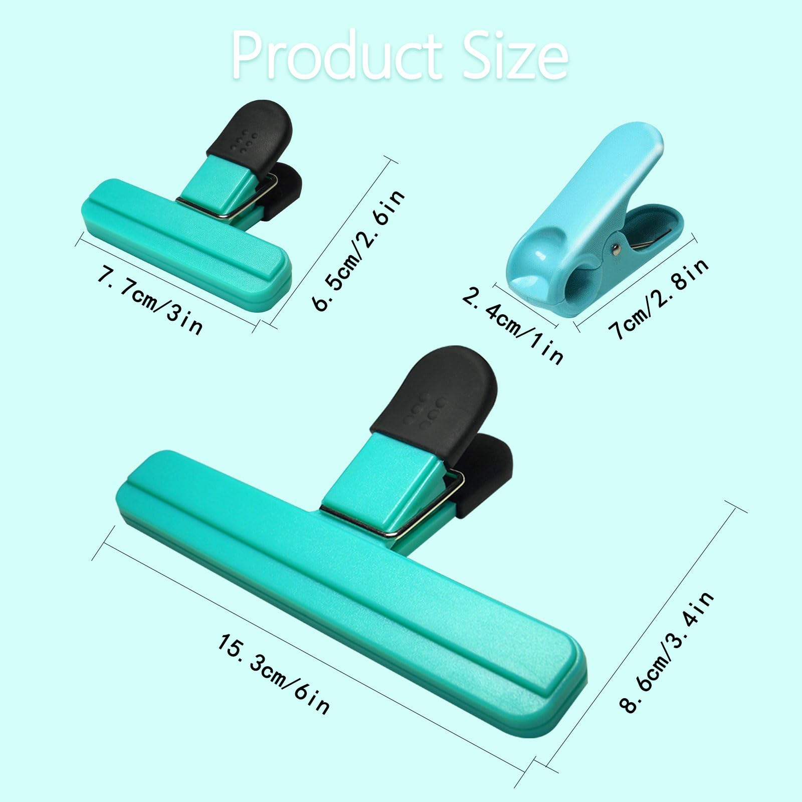 Paquete De 12 Clips Para Bolsas De Patatas Fritas, Clips Magnéticos Para Alimentos, Clips Para