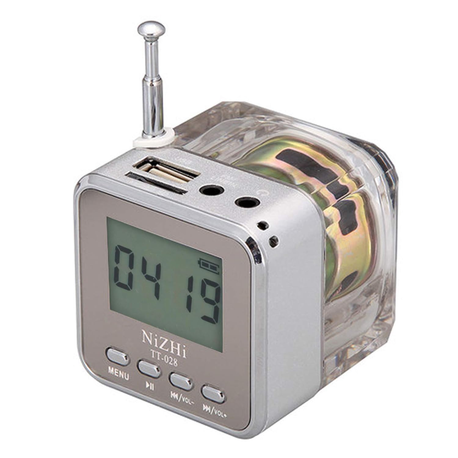 NIZHI TT028 Portable Music Box USB TF Micro SD Card MP3 Player LCD