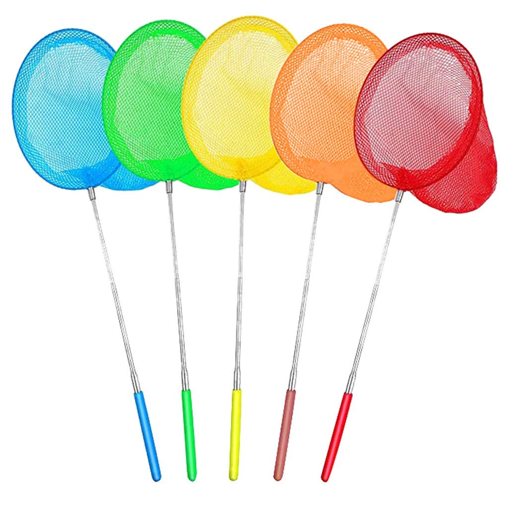 Kid's Telescopic Extendable Butterfly Fishing Nets (34in)- 4 Pieces