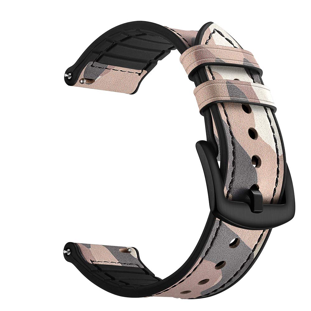 OBOE 22mm Smart Watch Silicone Leather Replacement Band Strap Compatible With Amazfit GTR 47mm / Samsung Galaxy Watch (46mm) / Amazfit Pace/Stratos/Samsung Gear S3 Classic/Frontier (Camo Blue) (B081XD8ZW1) Amazon Price History, Amazon Price Tracker