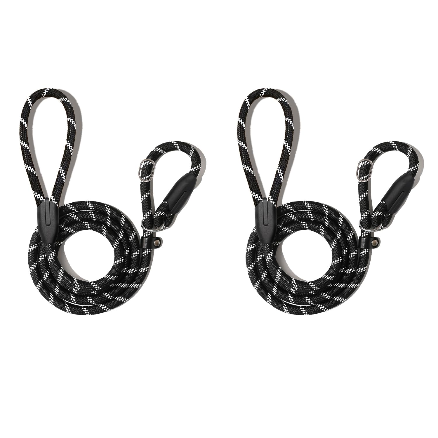 WePet Durable Dog Leash for Medium Large Dogs, Sturdy and Premium Quality Reflective Leashes, Supports Strong Pulling, Comfortable Padded Handle, 6 Feet Slip Rope Lead for Walking and Training, 2 Pack