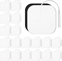20 TENS-EMS Elektroden-Pads 5x5 cm,TENS Gerät Pads,Wiederverwendbar selbstklebenden Elektroden Pads,für TENS Geräte and EMS Trainer (002)