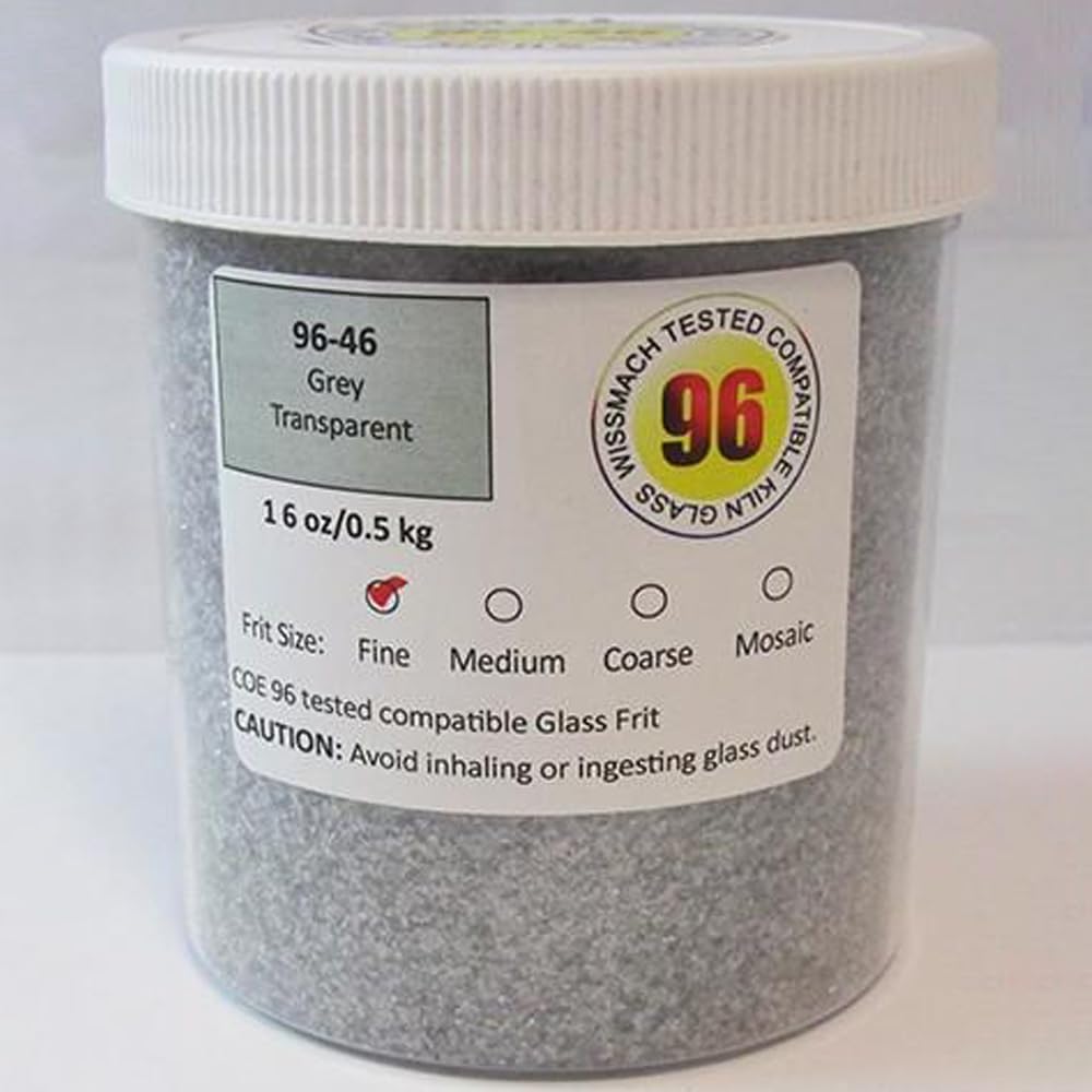 Wissmach Glass Frit Grey Fine Transparent 1lb. 96 COE