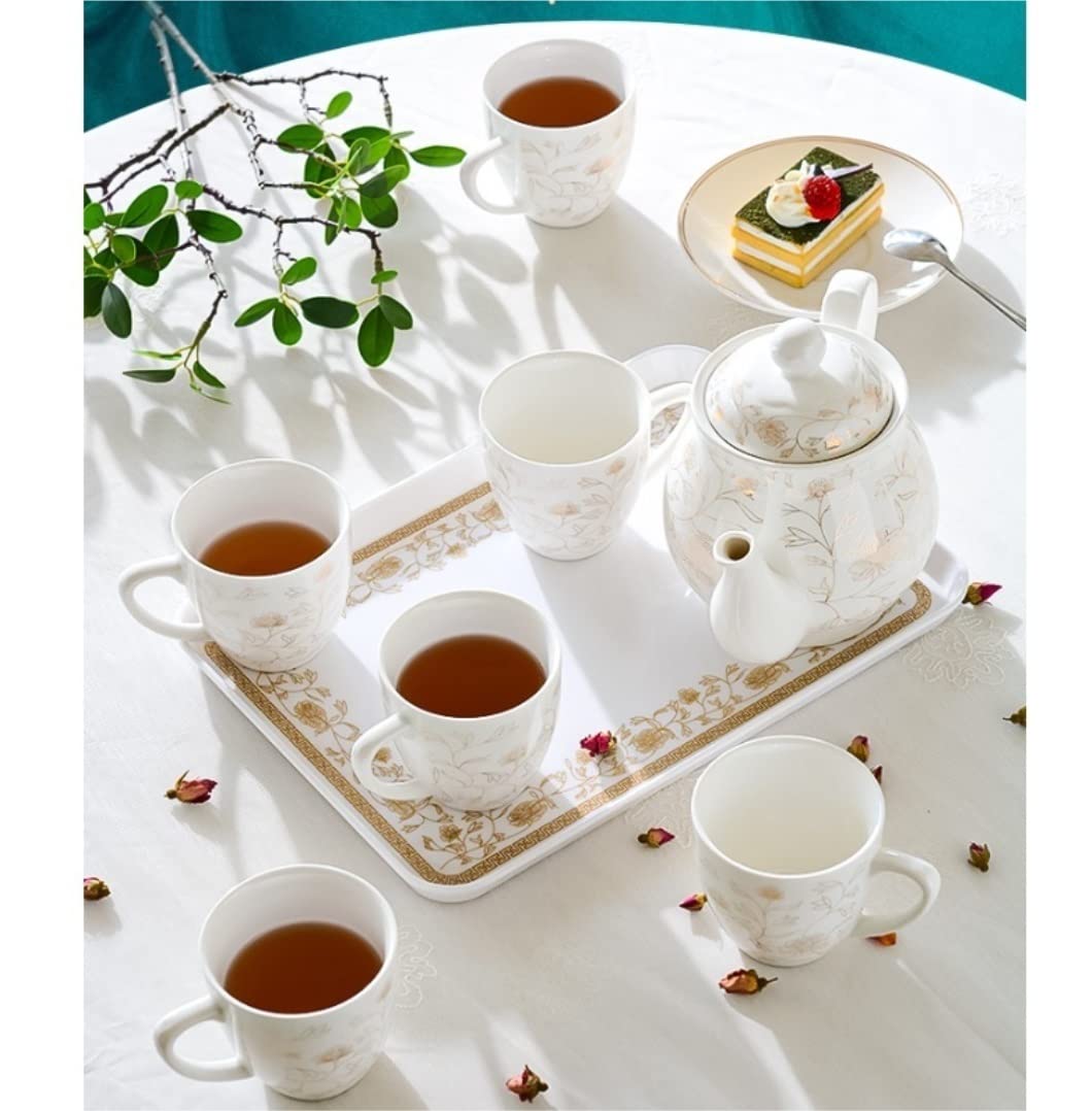 Zestaw do Herbaty Urodziny 8 sztuka zestawy do herbaty kubki i taca popołudniowa herbata Drinkware zestaw kawy porcelanowy serwis na kolację imprezową Ukończenie