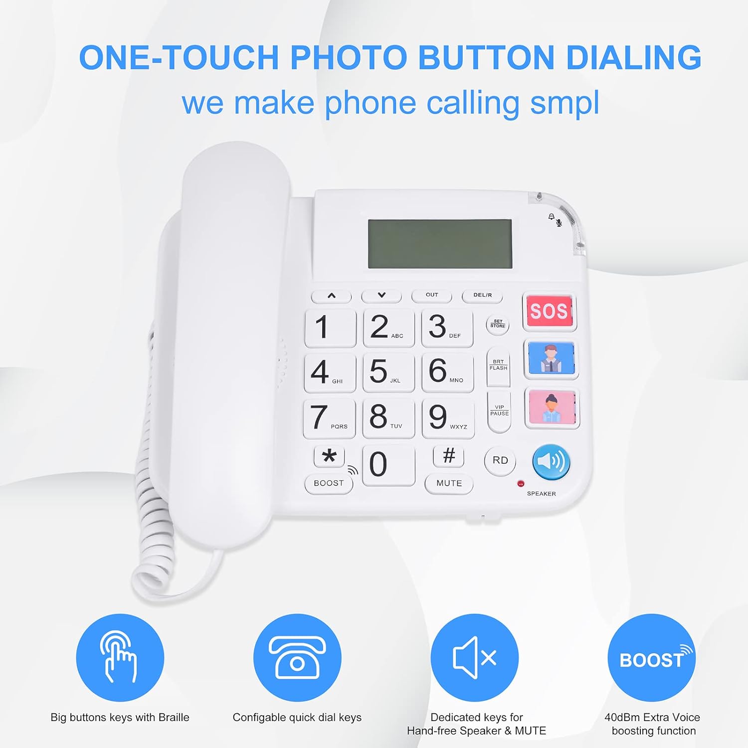 Included accessories for the NewPal Corded Phone