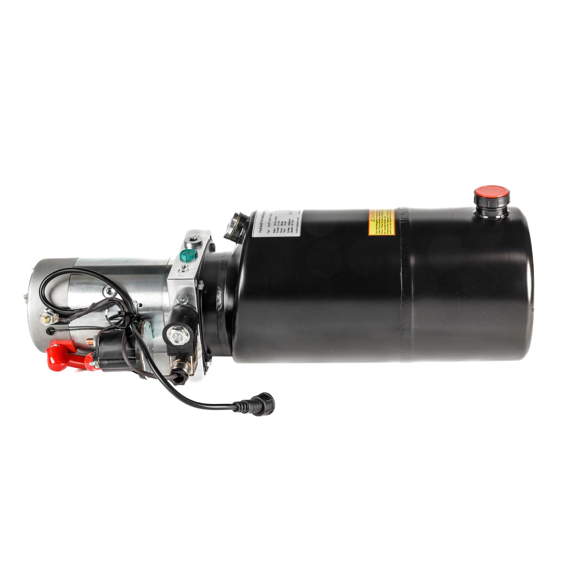 Hydraulikaggregat HYDRAFT, Hydraulikpumpe 24 V 180 bar 2000 Watt mit 8 Liter Stahltank, Funk