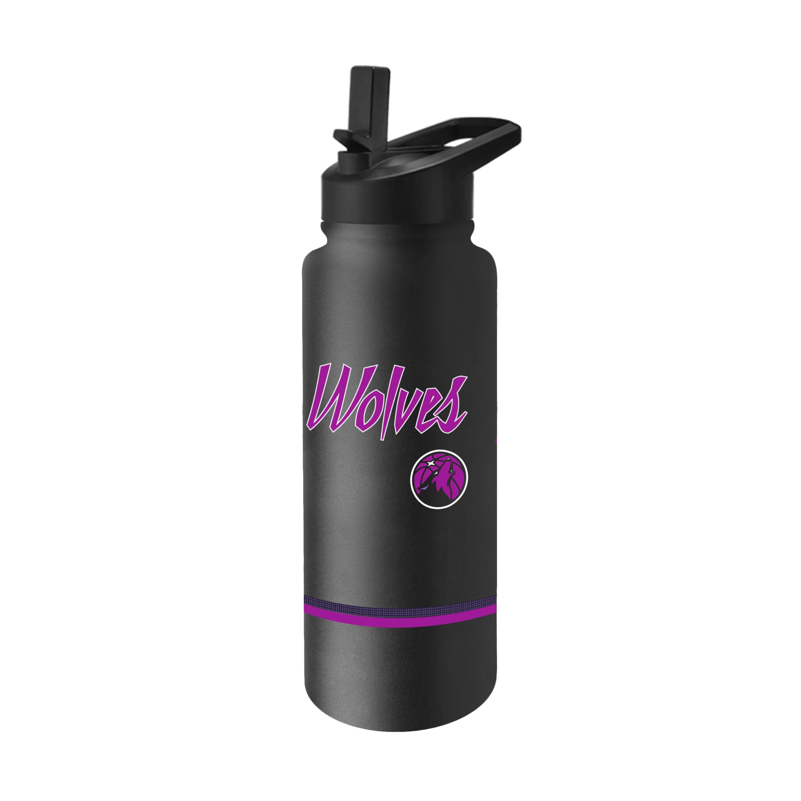 FANMATS NBA Minnesota Timberwolves City Edition 34 oz Quencher Bottle โ All-Over City Edition Design, Double-Wall Insulated to Keep Drinks Cold for Hours, Leak-Proof Lid, Built-in Straw