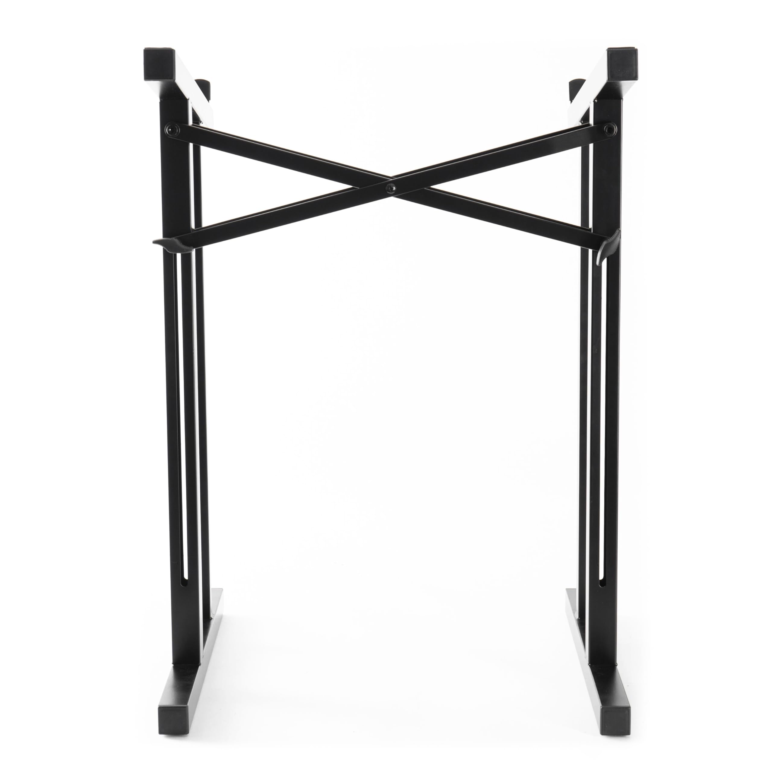 MUSIC STORE Mixer Stand XL, Robuster Universeller Mixerständer, 80cm Höhe, 80kg Belastbarkeit, Einstellbare Auflagenbreite, Schwarz