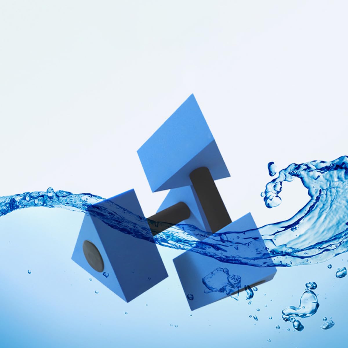 Mikinona Manubri per Acquagym in Eva Triangolari 2 Pezzi Blu per Allenamento in Piscina Potenzia Obliqui e Favorisce Galleggiamento per Lezioni di Nuoto