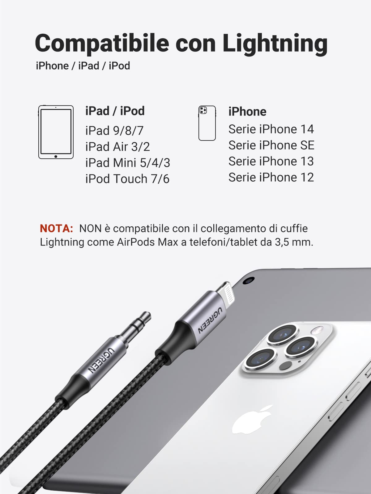 Cavo Aux 3,5 Mm Maschio-maschio Intrecciato: Lungo 3 Piedi, Compatibile Con Auto, Telefoni E Altoparlanti Universali Tappi Orecchie 3 M - Foto 4