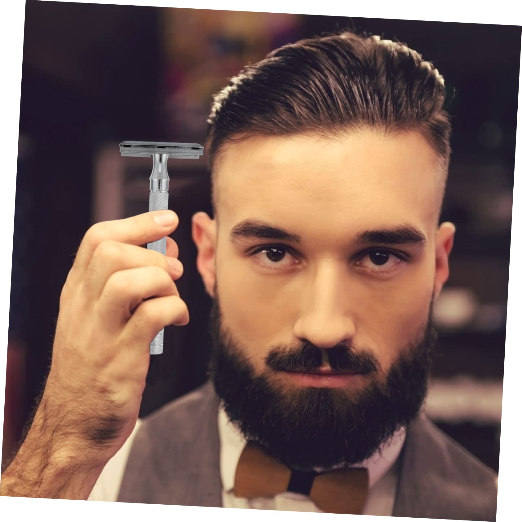 Didiseaon Beard Trimmer Safety Razor Reusable Razor Mens Manual Shaver Shaving Tool