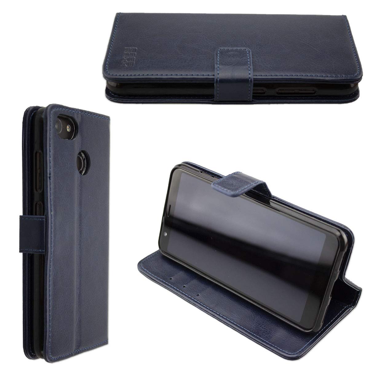 caseroxx Handy Hülle Tasche kopatibel it Gigaset GS290 Bookstyle-Case Wallet Case in blau