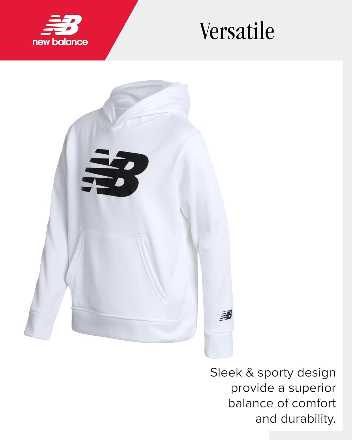 New Balance Boys Sweatpants Set - 2 Piece Fleece Pullover Hooded Boys Sweatshirt and Joggers Youth Kids Activewear (8-20) - Image 4