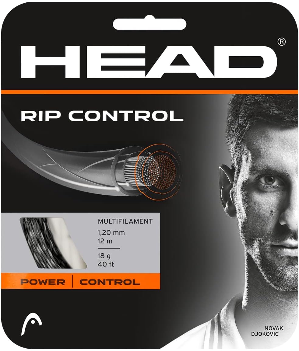 Head RIP Control Tennis Racket String 40' Set - 17 Gauge Multifilament Racquet String