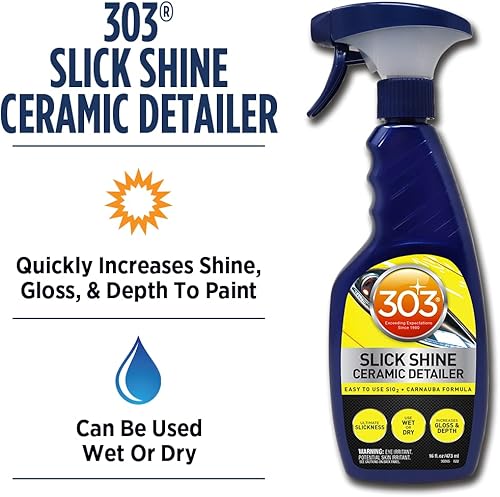 Miniatura 2 de 303 Products (30265 Slick Shine Ceramic Detailer – Revestimiento de cerámica con infusión de SiO2 y Carnauba – Spray de cerámica de alta calidad –