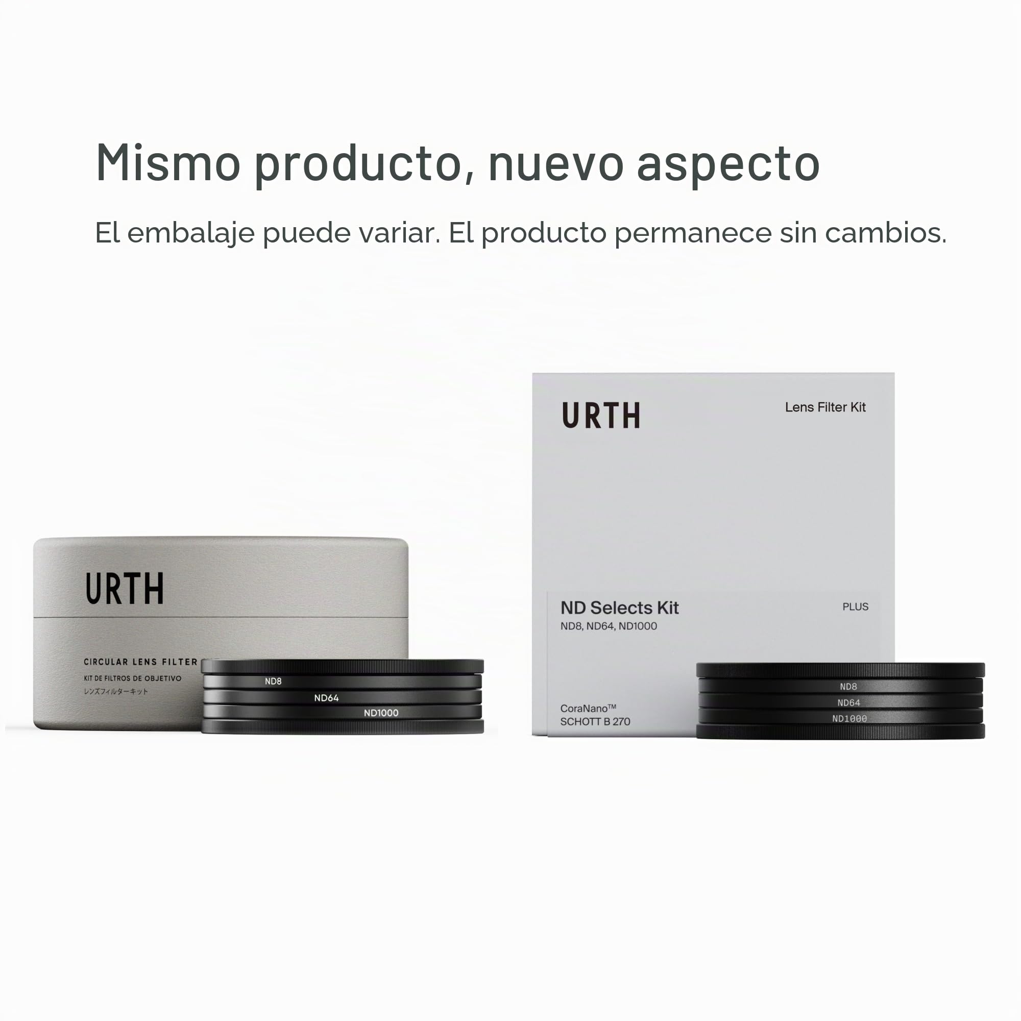 Urth 49 mm Filter Kit de Filtros ND8, ND64 y ND1000 para Objetivo (Plus) 3 en 1 — Nano-Recubrimiento de 20 Capas, Vidrio óptico HD para cámara