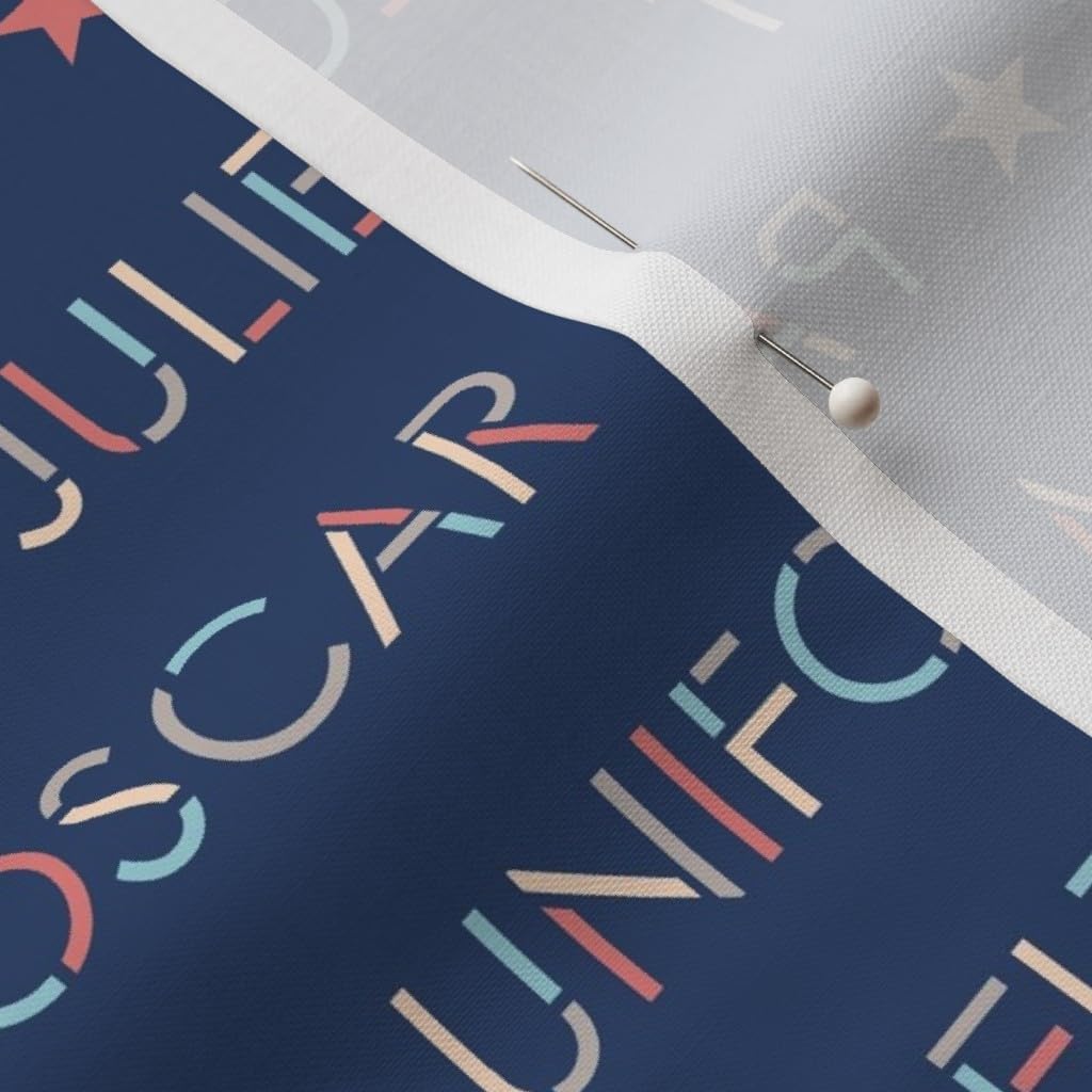 Spoonflower Fabric - Nautical Navy Aviation Radio Trendy Printed on Petal Signature Cotton Fabric by The Yard - Sewing Quilting Apparel Crafts Decor