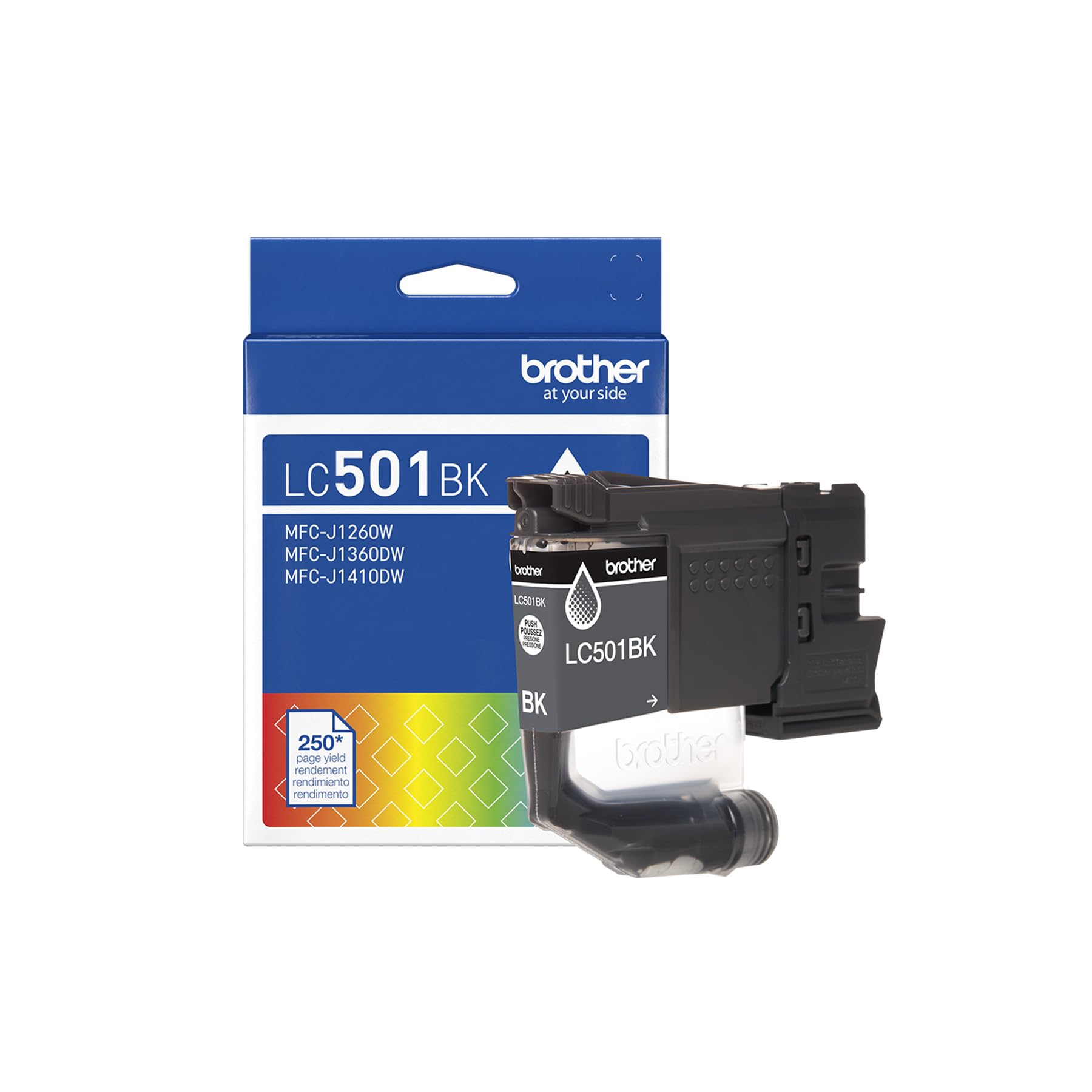 Brother Genuine LC501BK Standard Yield Black Ink Cartridge (for use with Work Smart 1260W, 1360DW, and1410DW Printers)