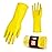 Vgo... 10-Pairs Reusable Household Gloves, Rubber Dishwashing gloves, Extra Thickness, Long Sleeves, Kitchen Cleaning, Working, Painting, Gardening, Pet Care (Size M, Yellow, HH4601)