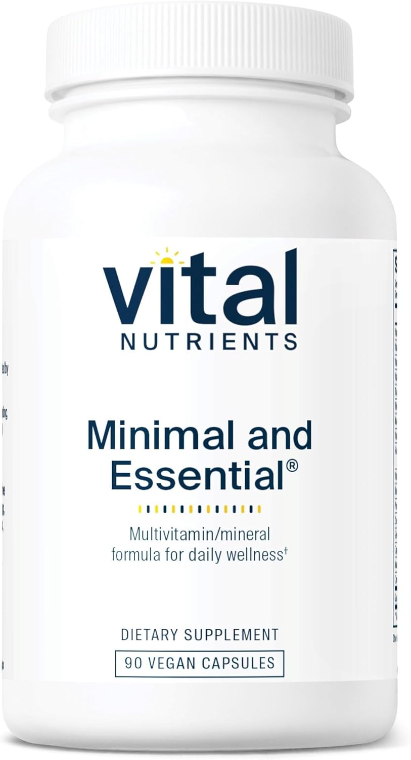 Vital Nutrients Minimal and Essential Multivitamin - Vegetarian One per Day Multi Vitamin, Mineral, & Antioxidant Supplement* - Iron-Free - Gluten, Dairy, Soy Free - Non-GMO - 90 Capsules